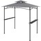 Outdoor BBQ Grill Gazebo 8x5 ft with 2-Tier Canopy and Side Shelves Hooks, Bottle Opener